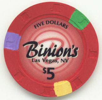 Las Vegas Binion's Casino $5 Casino Chips