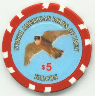 Birds of Prey Falcon $5 Poker Chip