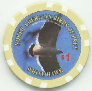 Birds of Prey White Hawk $1 Poker Chip