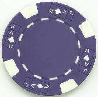 Black Jack Purple Poker Chips