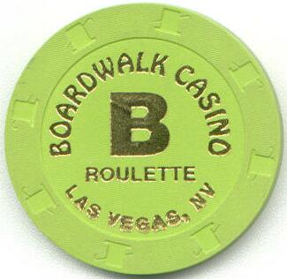 Las Vegas Boardwalk Casino Green Roulette Chip
