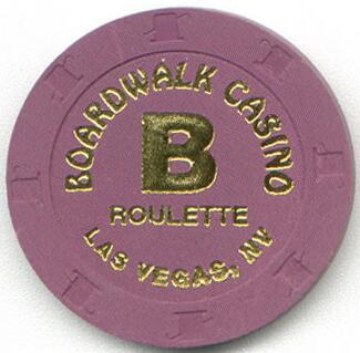 Las Vegas Boardwalk Casino Maroon Roulette Chip