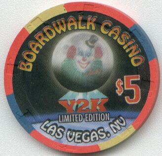 Las Vegas Boardwalk Casino Millennium $5 Casino Chip