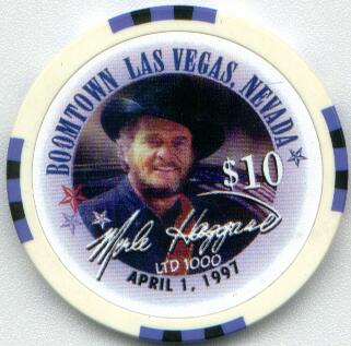 Las Vegas Boomtown Merle Haggard $10 Casino Chip