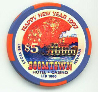 Las Vegas Boomtown New Year 1997 $5 Casino Chip