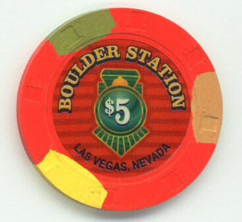 Las Vegas Boulder Station Second Issue $5 Casino Chip 