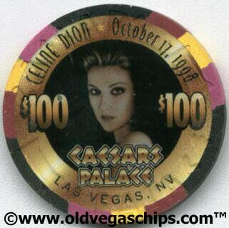 Caesars Palace Celine Dion $100 Casino Chip