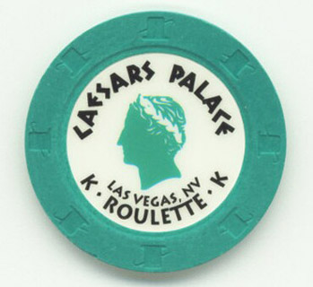 Caesars Palace Green Roulette Casino Chip