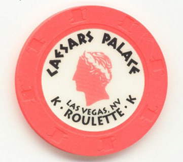 Las Vegas Caesars Palace Red Roulette Casino Chip