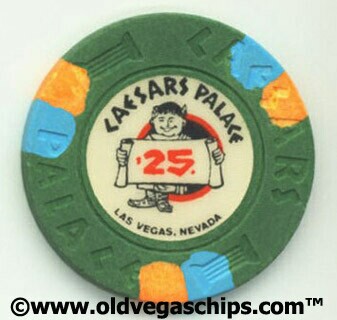 Las Vegas Caesars Palace "Caesar Holding the Scroll" $25 Casino Chips