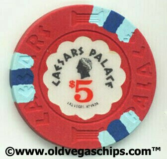 Las Vegas Caesars Palace Eighth Issue "Caesars Bust" $5 Casino Chip