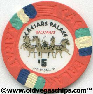 Las Vegas Caesars Palace $5 Baccarat Casino Chip