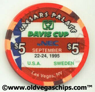 Las Vegas Caesars Palace Davis Cup $5 Casino Chip