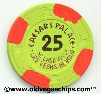 Caesars Palace $25 Poker Tournament Casino Chip