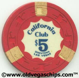 Las Vegas California Club $5 Casino Chip