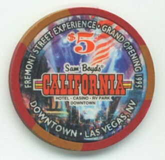 Las Vegas California Hotel Fremont Street Experience $5 Casino Chip