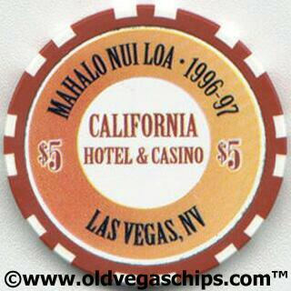 Las Vegas California Hotel Mahalo Nui Loa $5 Casino Chip