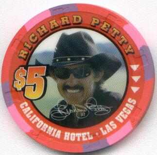 Las Vegas California Hotel Richard Petty 2000 $5 Casino Chip