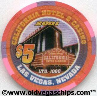 Las Vegas California Hotel Richard Petty 2001 $5 Casino Chip