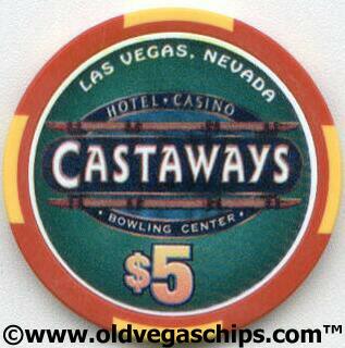 Las Vegas Castaways High Roller $5 Casino Poker Chip