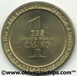 Las Vegas CBS Sports World Casino $1 Slot Chip