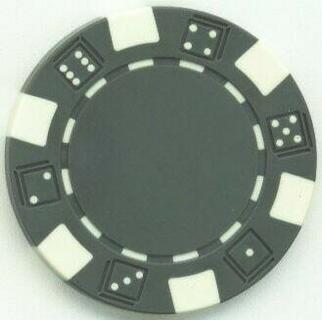 Dice Mold Gray 11.5 Gram Clay Poker Chips