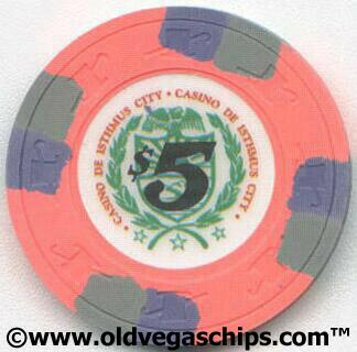 James Bond Casino De Isthmus City Paul-Son $5 Poker Chips