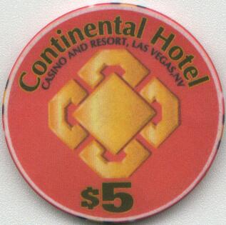 Las Vegas Continental Hotel 2nd Issue $5 Casino Chip