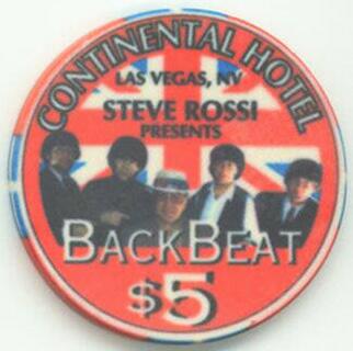 Las Vegas Continental Hotel Backbeat $5 Casino Chip