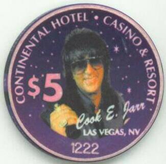 Las Vegas Continental Hotel Cook E. Jarr $5 Casino Chip