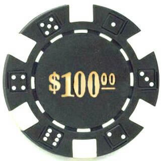 Las Vegas Gold $100 Poker Chips 