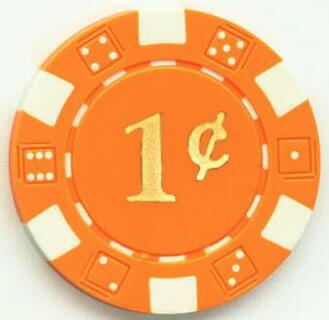 Las Vegas Gold 1¢ Poker Chips 