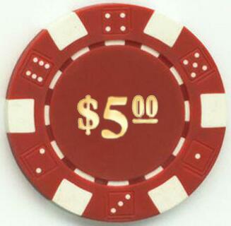 Las Vegas Gold $5 Poker Chips 