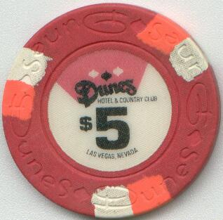 Las Vegas Dunes Hotel  Rare Spades $5 Casino Chip