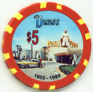 Dunes Fantasy/Novelty $5 Casino Chip 