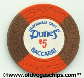 Las Vegas Dunes Hotel $5 Rare Baccarat Casino Chip