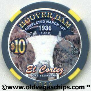 Las Vegas El Cortez Hoover Dam $10 Casino Chip