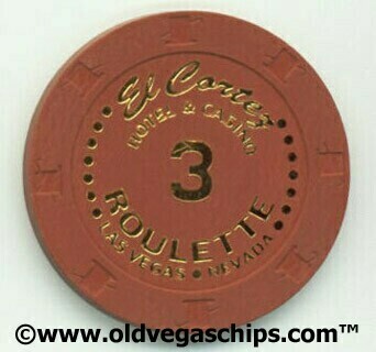 Las Vegas El Cortez Casino Brown Roulette Casino Chip