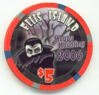 Ellis Island Halloween 2006 $5 Casino Chip