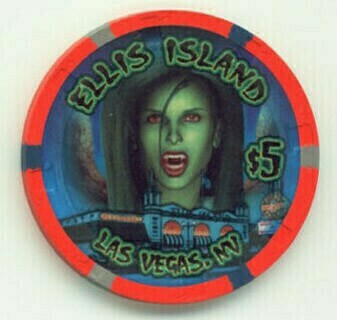 Ellis Island Hotel Halloween 2010 $5 Casino Chip