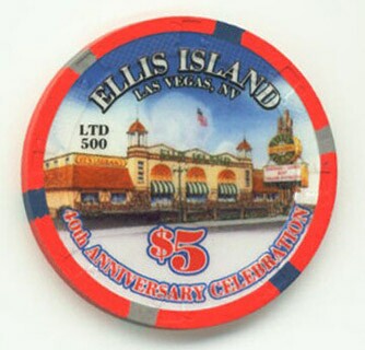 Ellis Island Casino Labor Day 2008 $5 Casino Chip