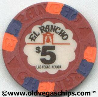 Las Vegas El Rancho Casino $5 Casino Chip