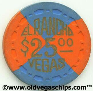 Las Vegas El Rancho Vegas $25 Casino Chip