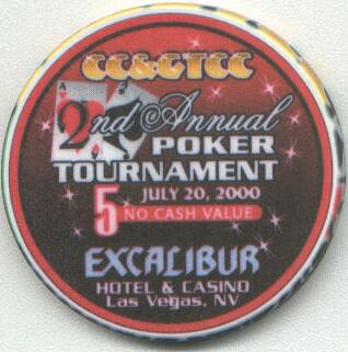 Excalibur CC&GTCC Poker Tournament $5 Casino Chip