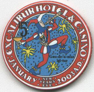 Excalibur January / New Year 2003 $5 Chip