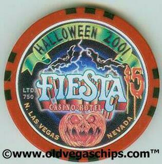Fiesta Casino Halloween 2001 $5 Casino Chip