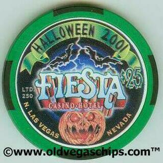 Fiesta Casino Halloween 2001 $25 Casino Chip 