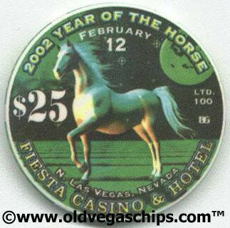 Fiesta Casino Year of the Horse 2002 $25 Casino Chip