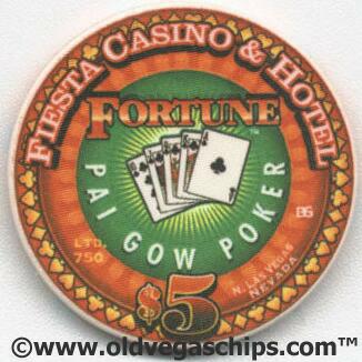 Las Vegas Fiesta Casino Fortune Pai Gow Clubs $5 Casino Chip
