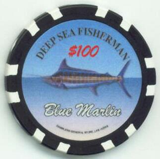 Blue Marlin Poker Chip - Deep Sea Fisherman Poker Chip Series